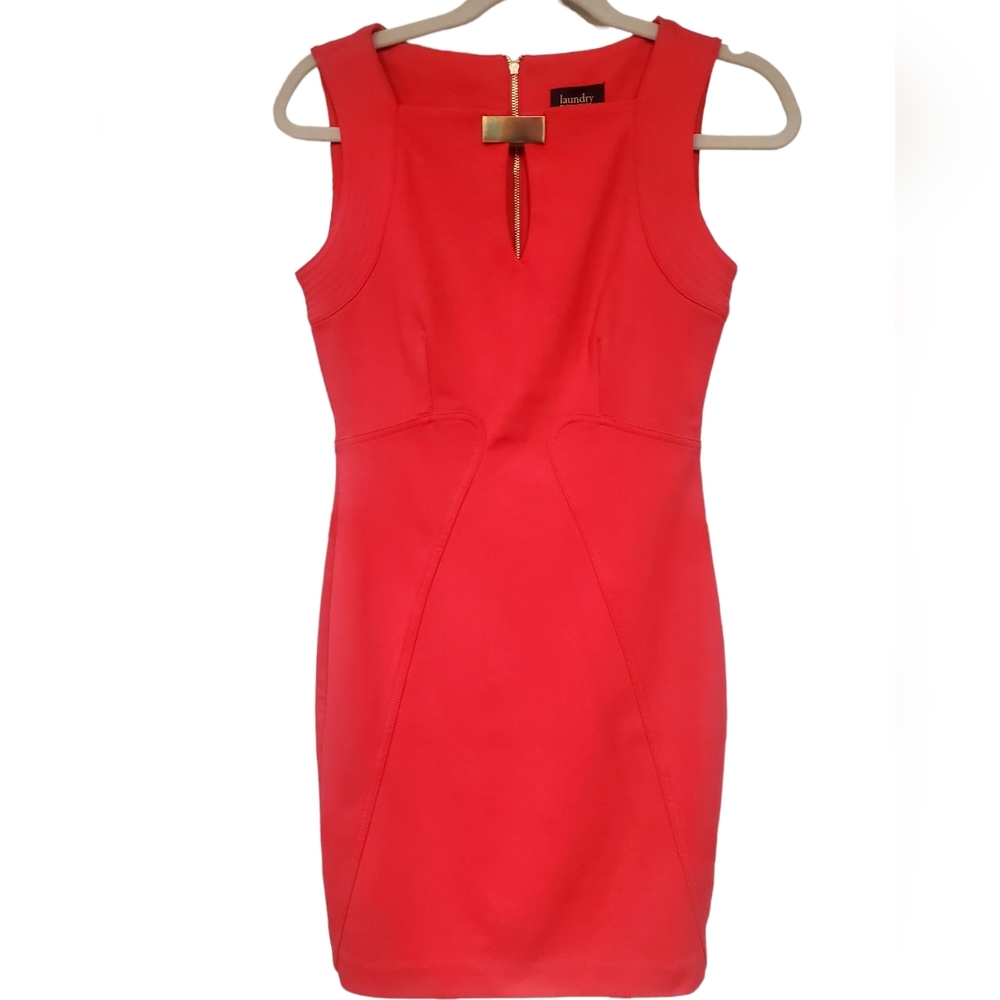 LAUNDRY BY SHELLI SEGAL CORAL DRESS, SIZE 2